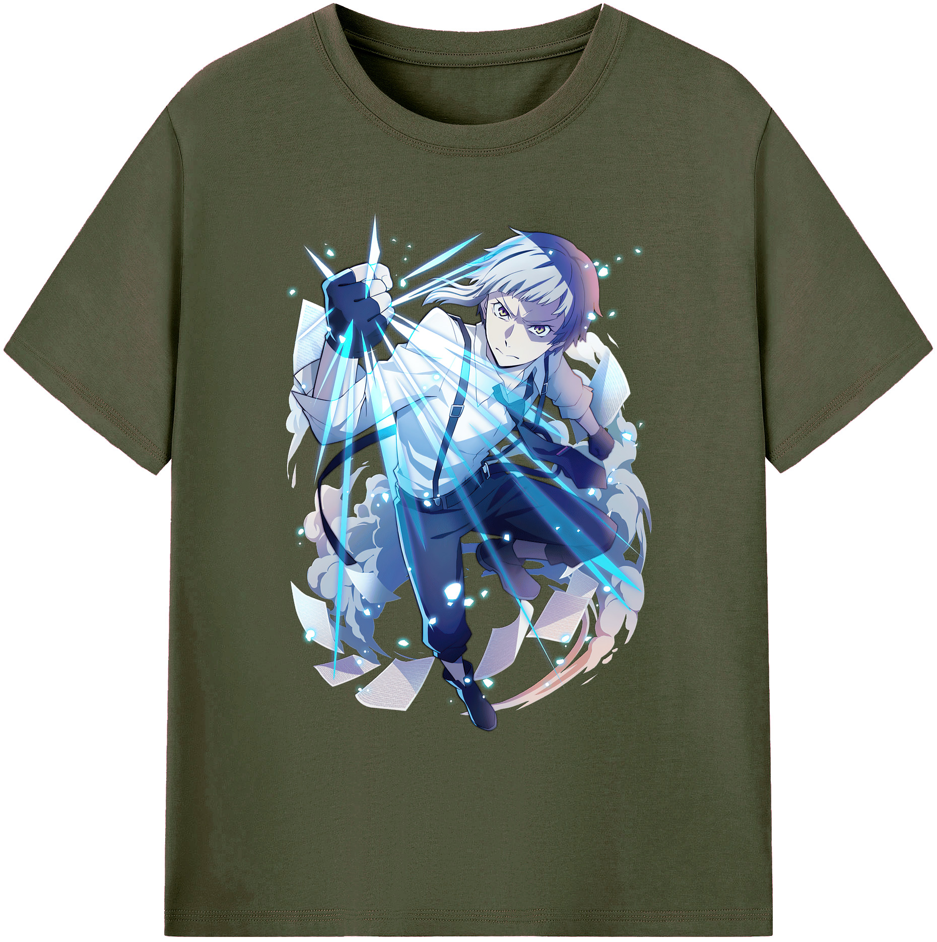 （画像用） 文豪ストレイドッグス Bungo Stray Dogs 綿100％ メンズ半袖Tシャツ｜肌触りやわらか＆通気性